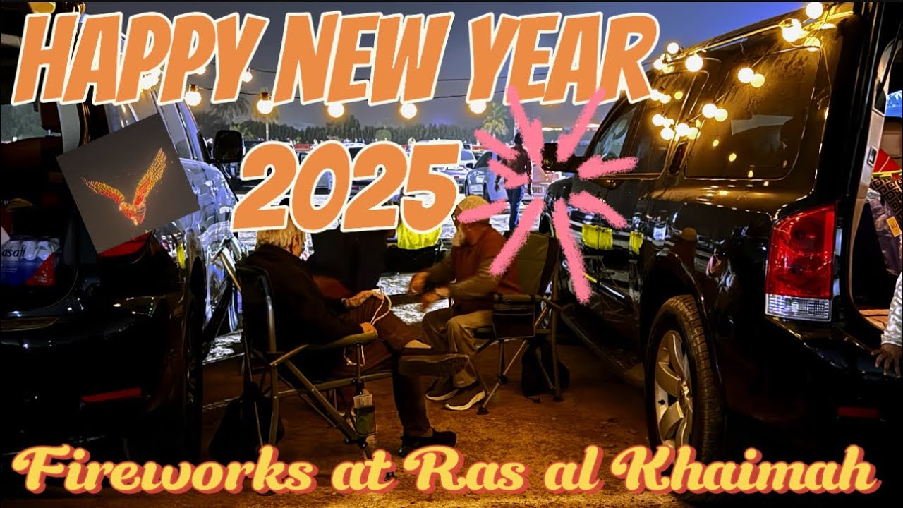 Happy New Year 2025| Fireworks | Drone Show | Ras Al Khaimah | Vlog | Marjan Island |Dubai Trail 💖🎆😍