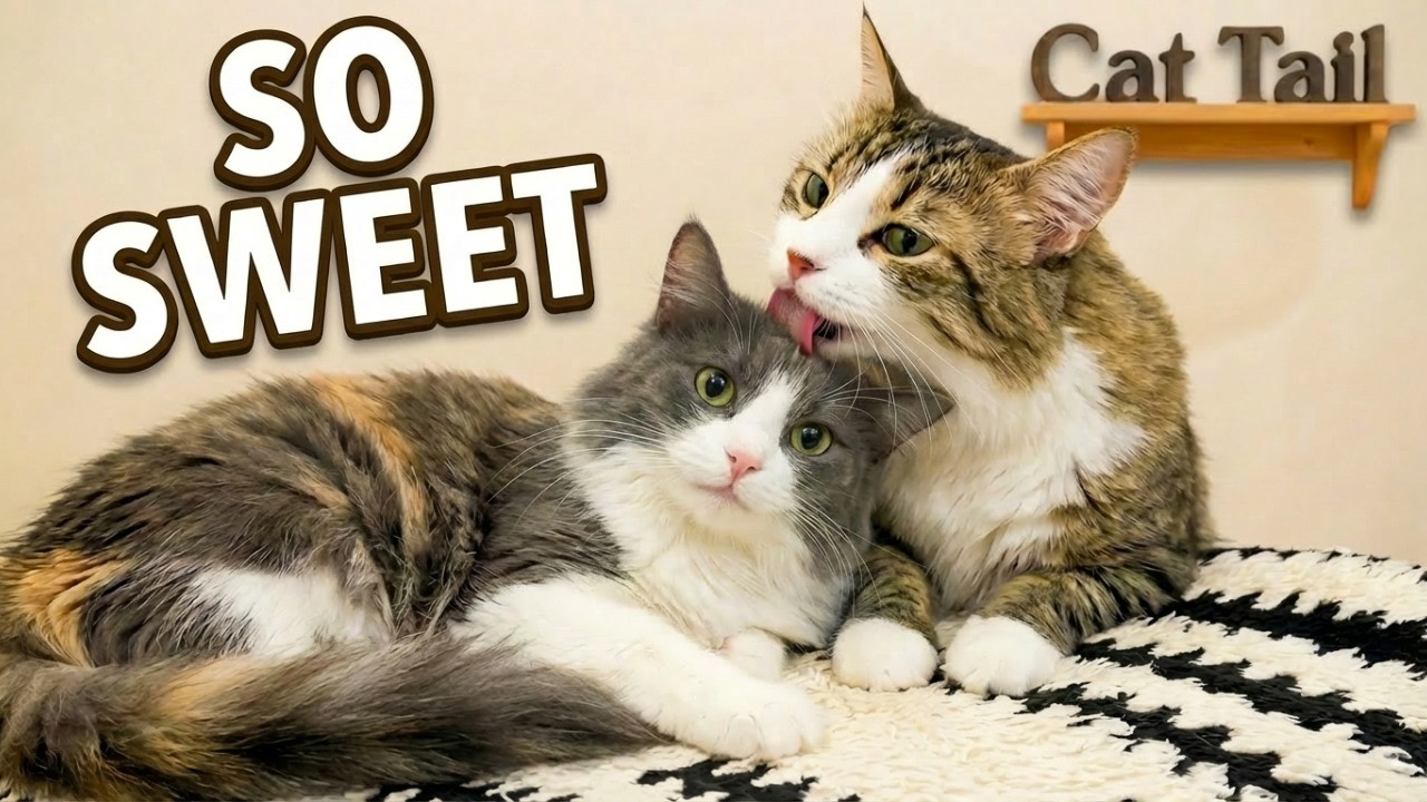 Adorable Cat Tail's Daily Routine with His Girlfriend