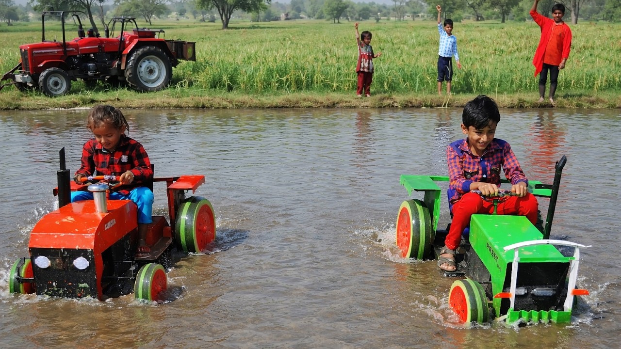 mini tractor race in mud || Mahindra tractor, Swaraj, 5911& mini kubota tractor