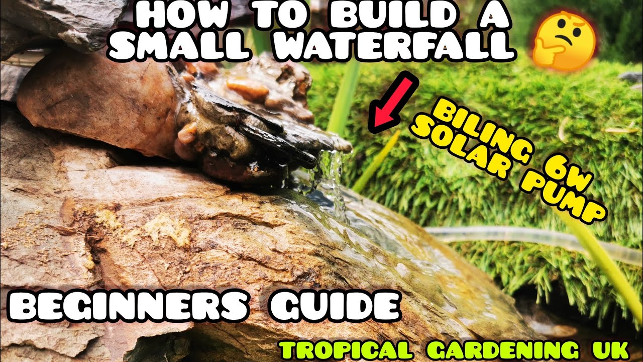 How to Build a Simple WATERFALL using the Biling 6w Solar Pump 🤔 a BEGINNERS GUIDE to Water Features