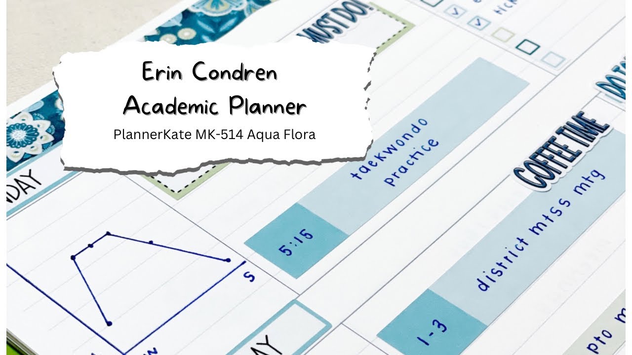 Erin Condren ACADEMIC PLANNER Plan with Me