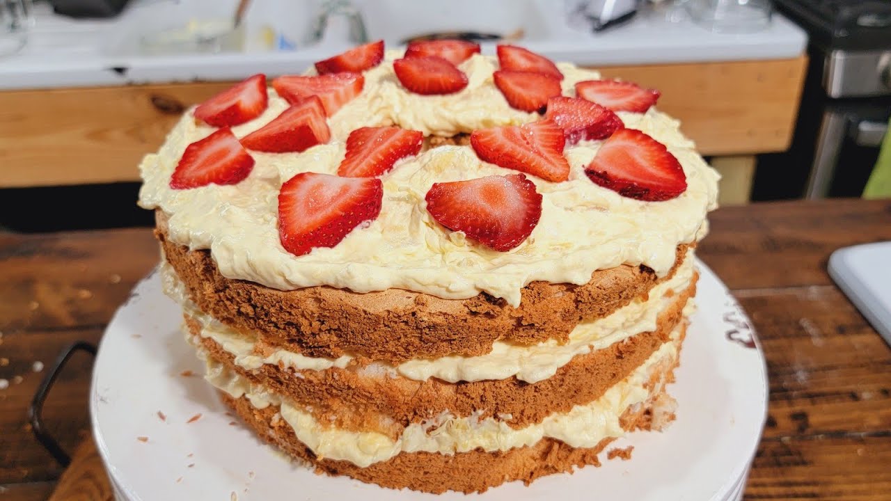 Pineapple Layered Angel Food Cake