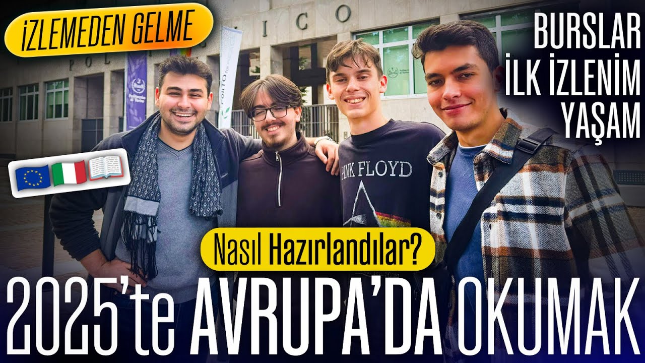 İtalya'da Burslu Okumak ve Kabul Almak Politecnico di Torino BİLMEN GEREKEN HER ŞEY