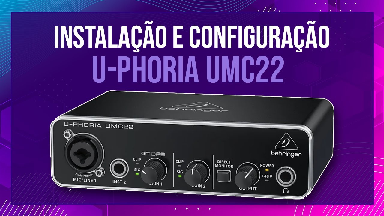 [COMPLETO] Como INSTALAR e CONFIGURAR | Interface BEHRINGER UMC 22 | #behringer #tutorial