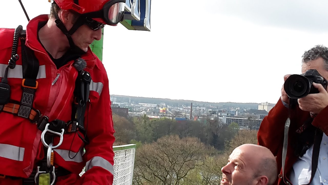 Höhenrettung aus Achterbahn in Frankfurt