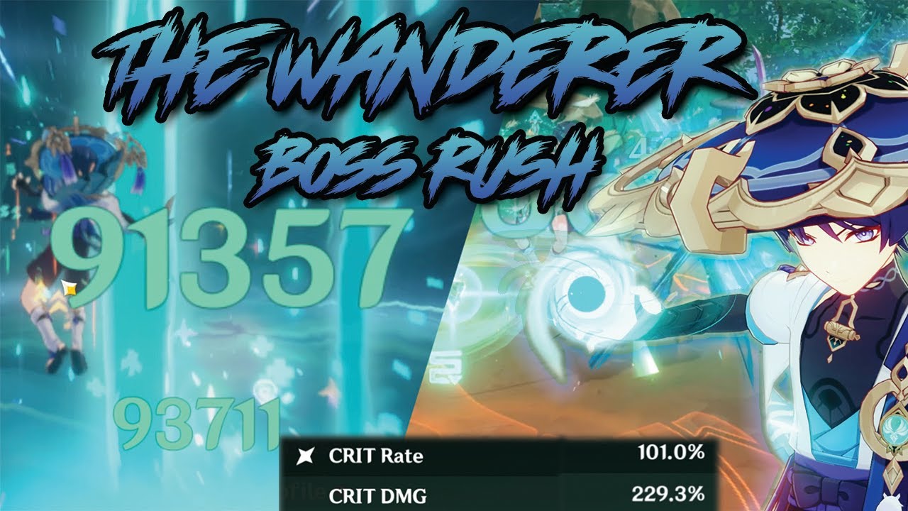 The Wanderer C6 - R5 Full Power Showcase !! | Boss Rush Deleting Bosses in Seconds | Genshin Impact