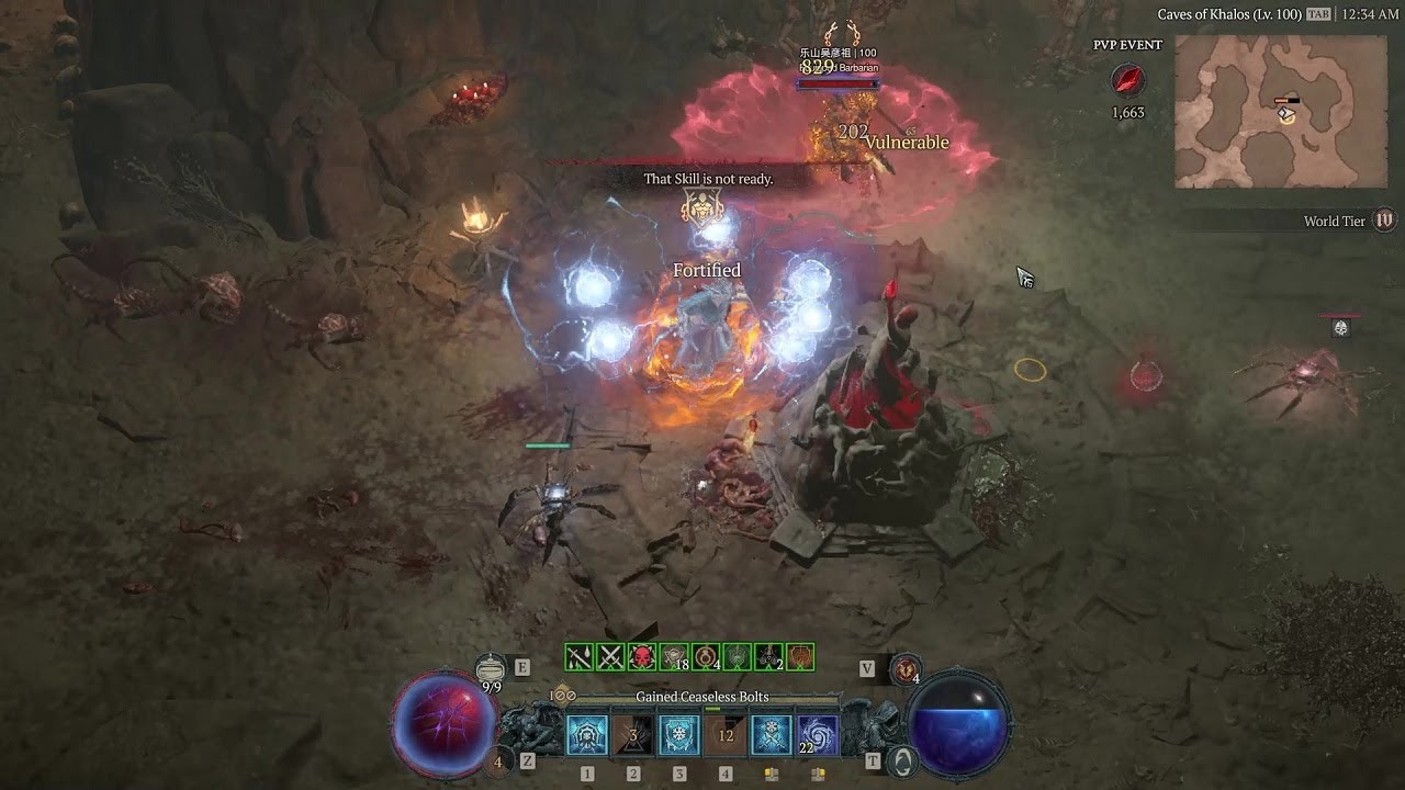 Diablo 4 Season3️⃣Sorcerer PvP💍⚡️Ring of Starless Skies Ball Lightning Sorcerer vs Charge Barbarian