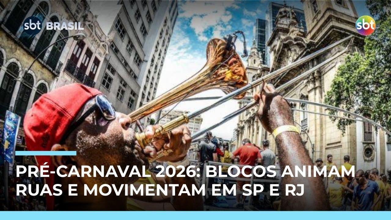 Primeiro megabloco do ano leva multidão às ruas do Rio e SP abre Carnaval de 2026 | #SBTBrasil