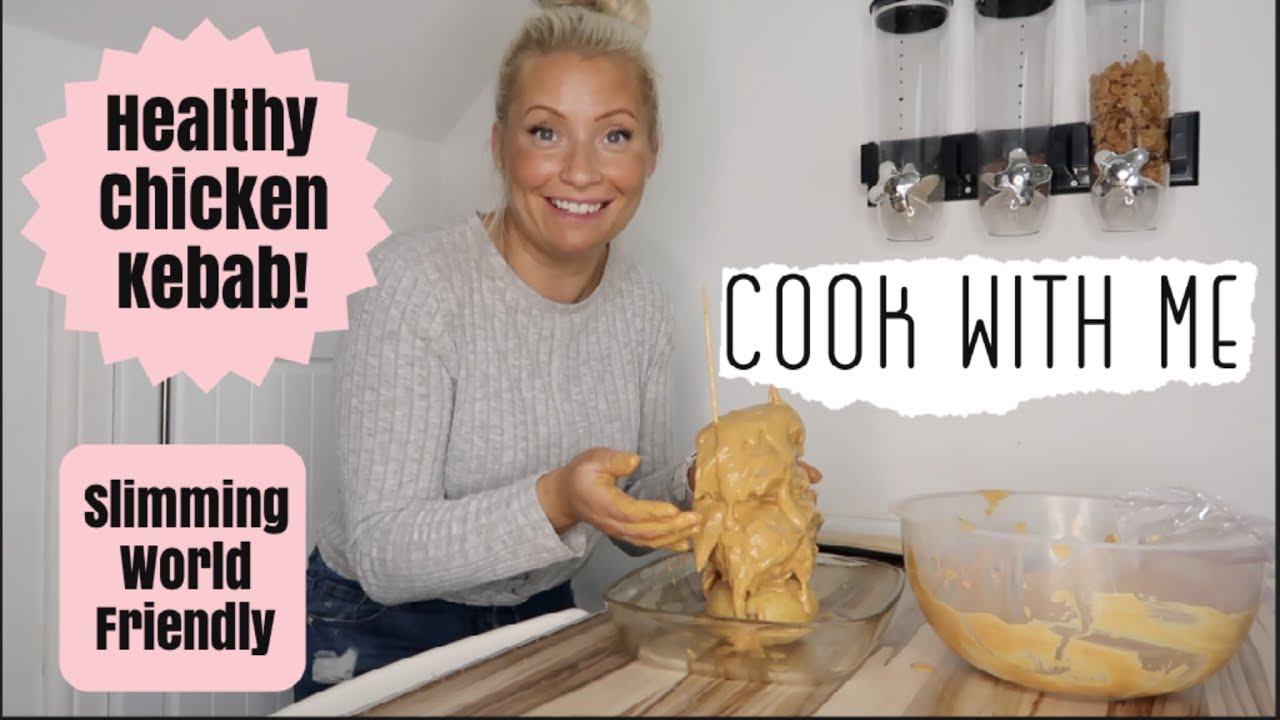 COOK WITH ME | HEALTHY CHICKEN KEBAB | FAKEAWAY | SYN FREE ON SLIMMING WORLD | BEING MRS DUDLEY