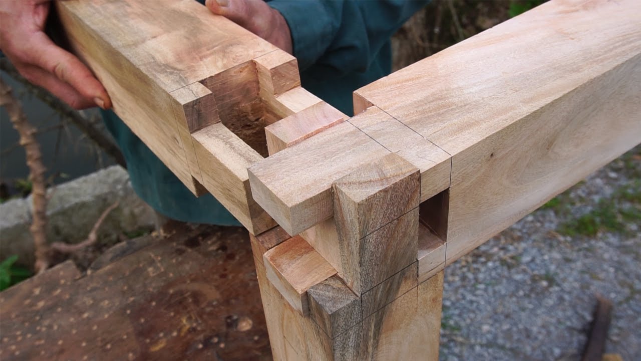 Awesome Hand Cutting Japanese Joints Structure - Amazing Woodworking Skills