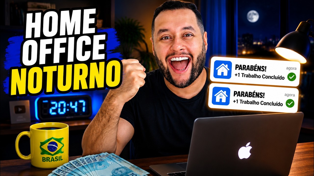 EU TESTEI!! 3 SITES HOME OFFICE PRA TRABALHAR EM CASA A NOITE (Home Office Iniciantes)