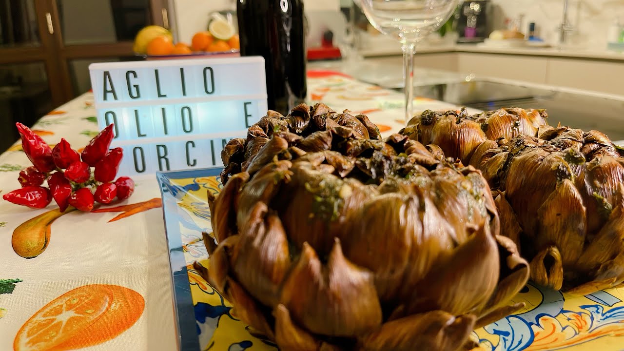Carciofi arrostiti in friggitrice ad aria - Carcioffole arrustut’