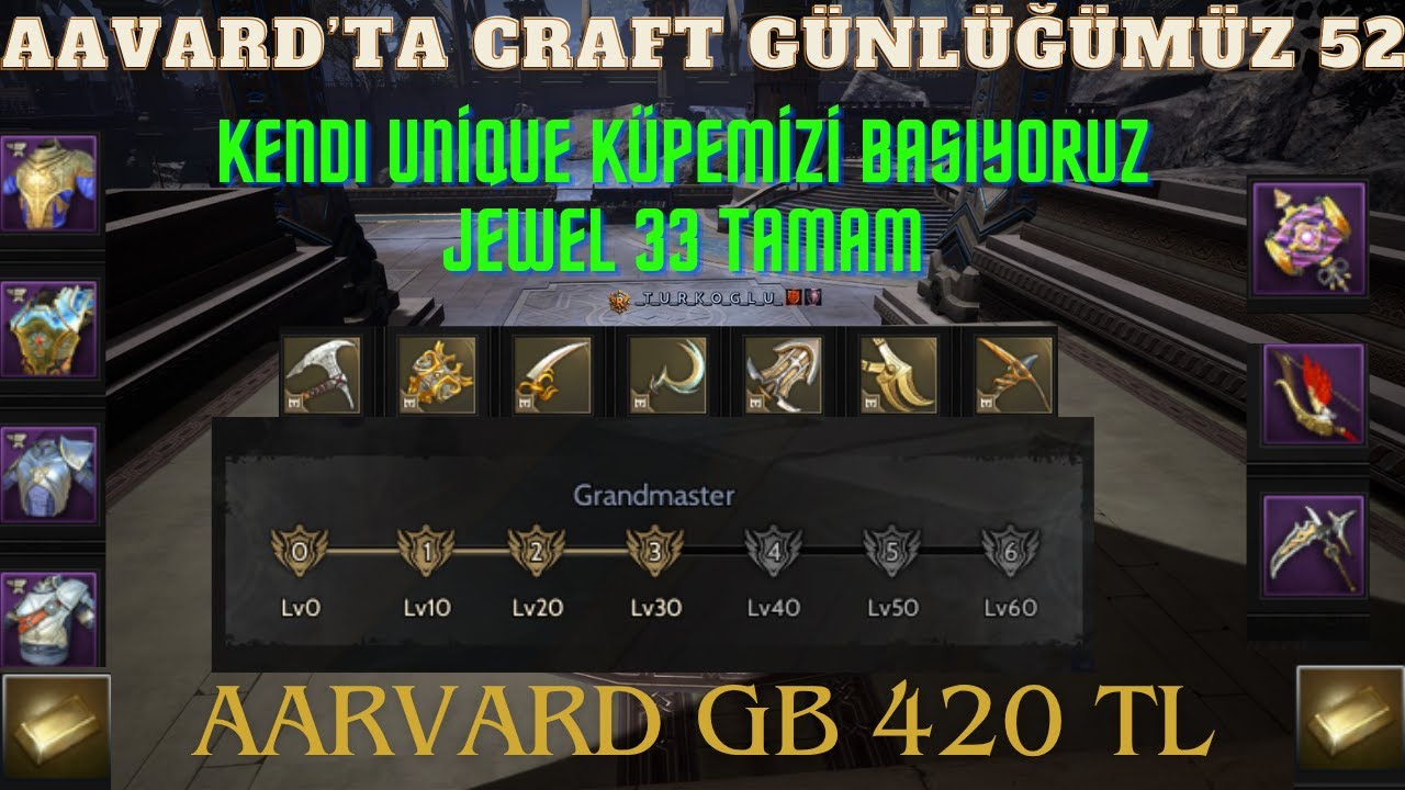 CRAFT GÜNLÜĞÜMÜZ 52 I JEWEL 33 RUSH I KENDI KUPEMİZİ ÜRETİYORUZ I WEAPON + LAMA DEVAM