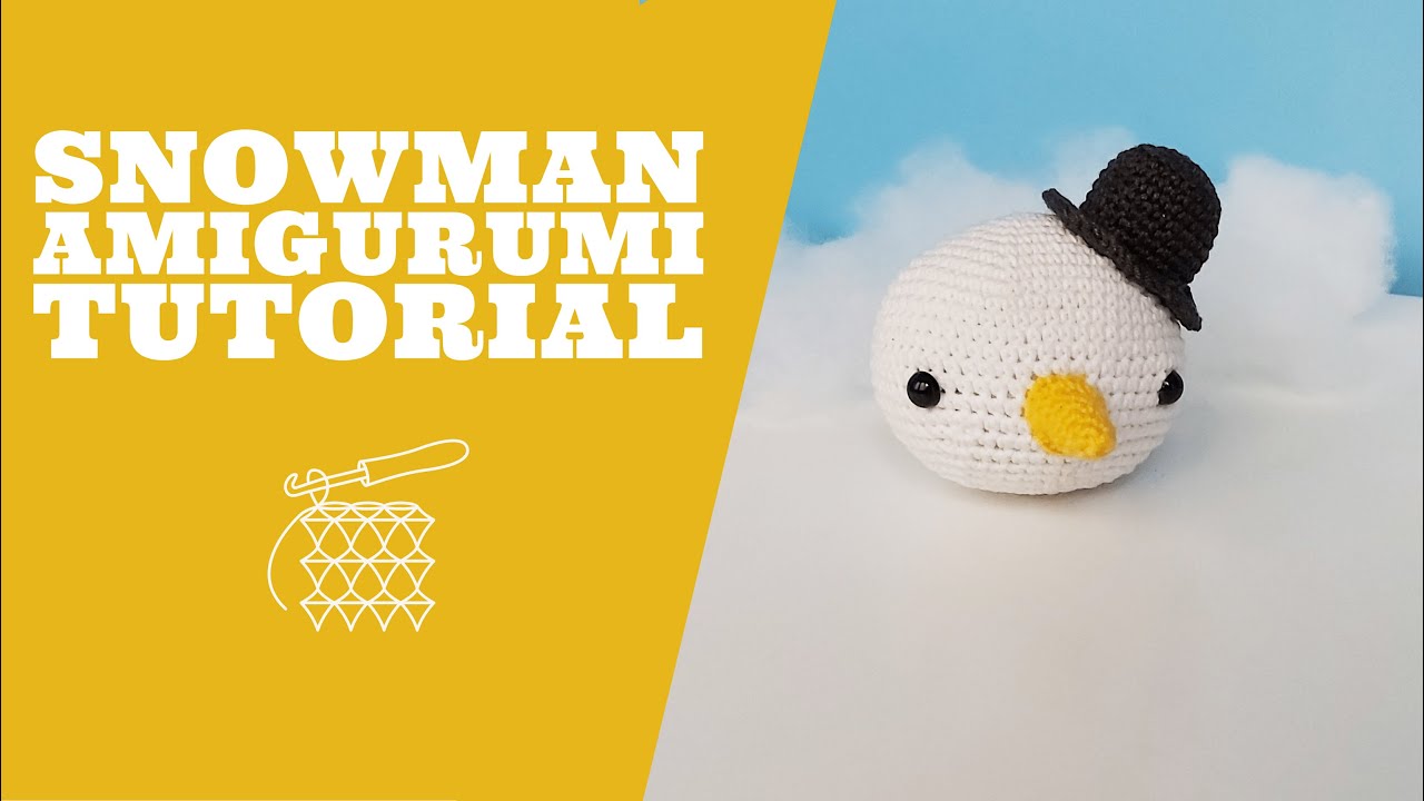 Snowman Crochet Tutorial & FREE Pattern Amigurumi DIY toy for Christmas