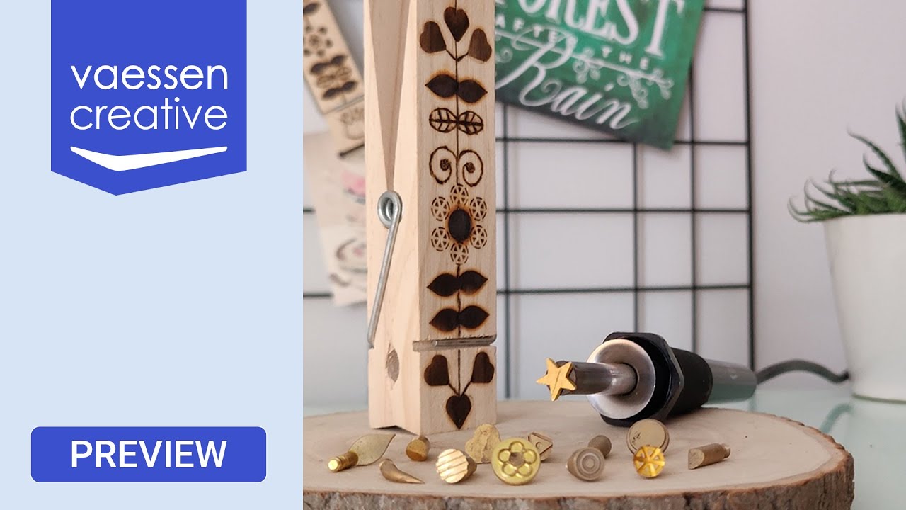 Vaessen Creative • How to use a wood burning pen • Step by step to a beautiful end result