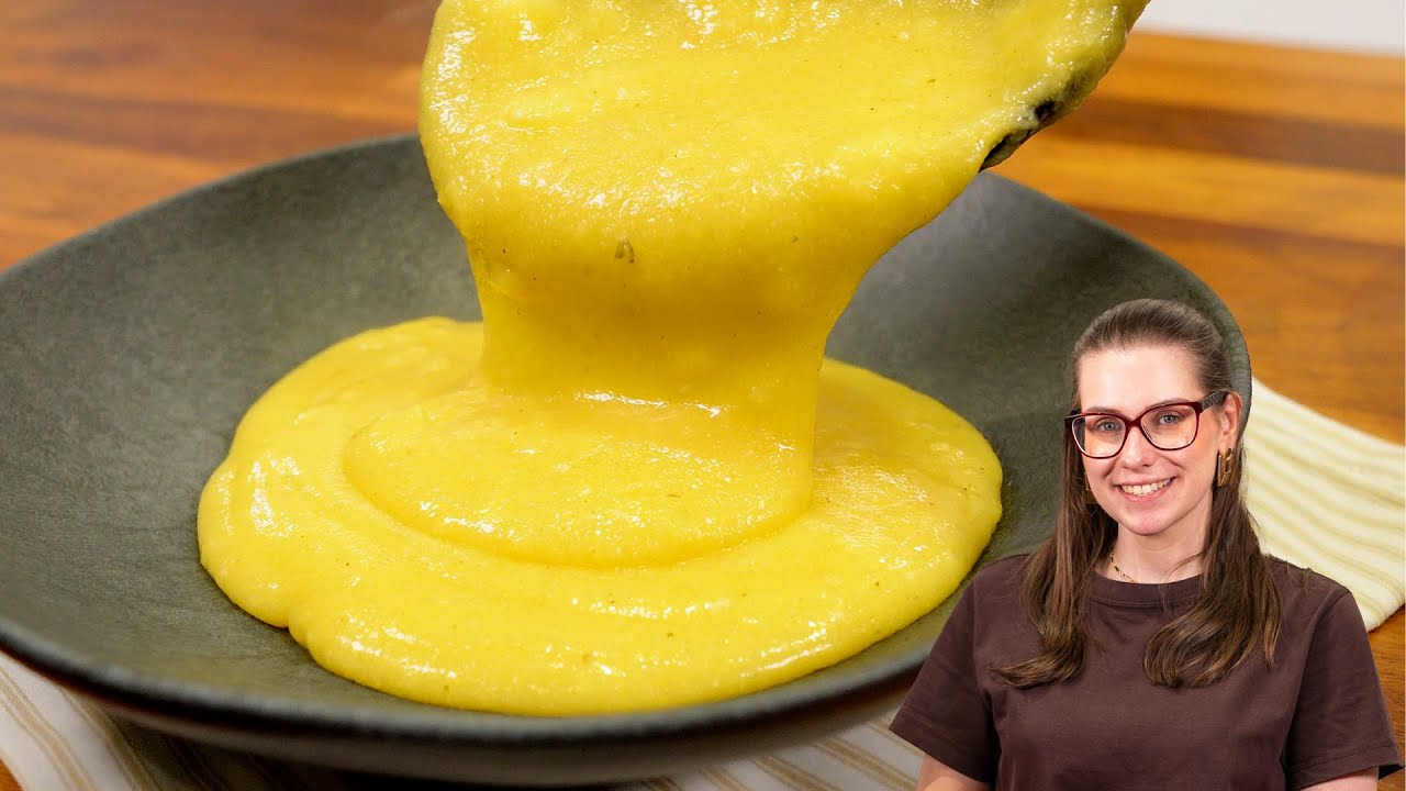 MUITO FÁCIL E CREMOSA! POLENTA PERFEITA BEM TEMPERADA E DELICIOSA!