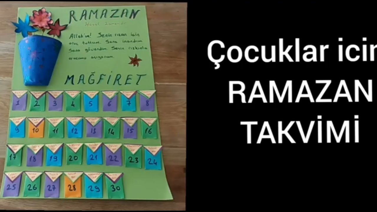 Cocuklar icin Ramazan takvimi  Ramazan Takvimi yapimi #cocukveramazan #DIY