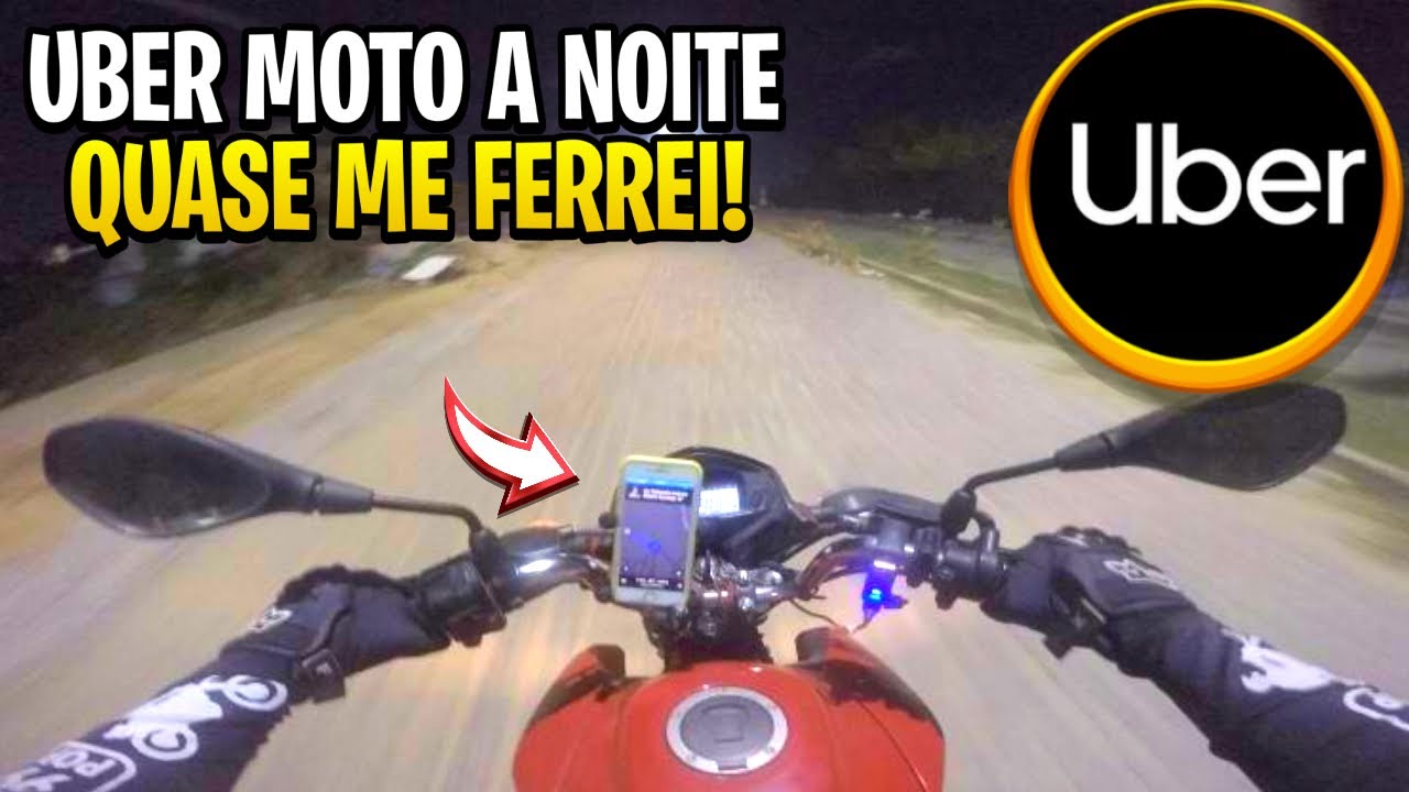🤬UBER MOTO A NOITE É MUITO PERIGOSO *quase me ferrei* - Felipe Sena Motovlog #ubermoto