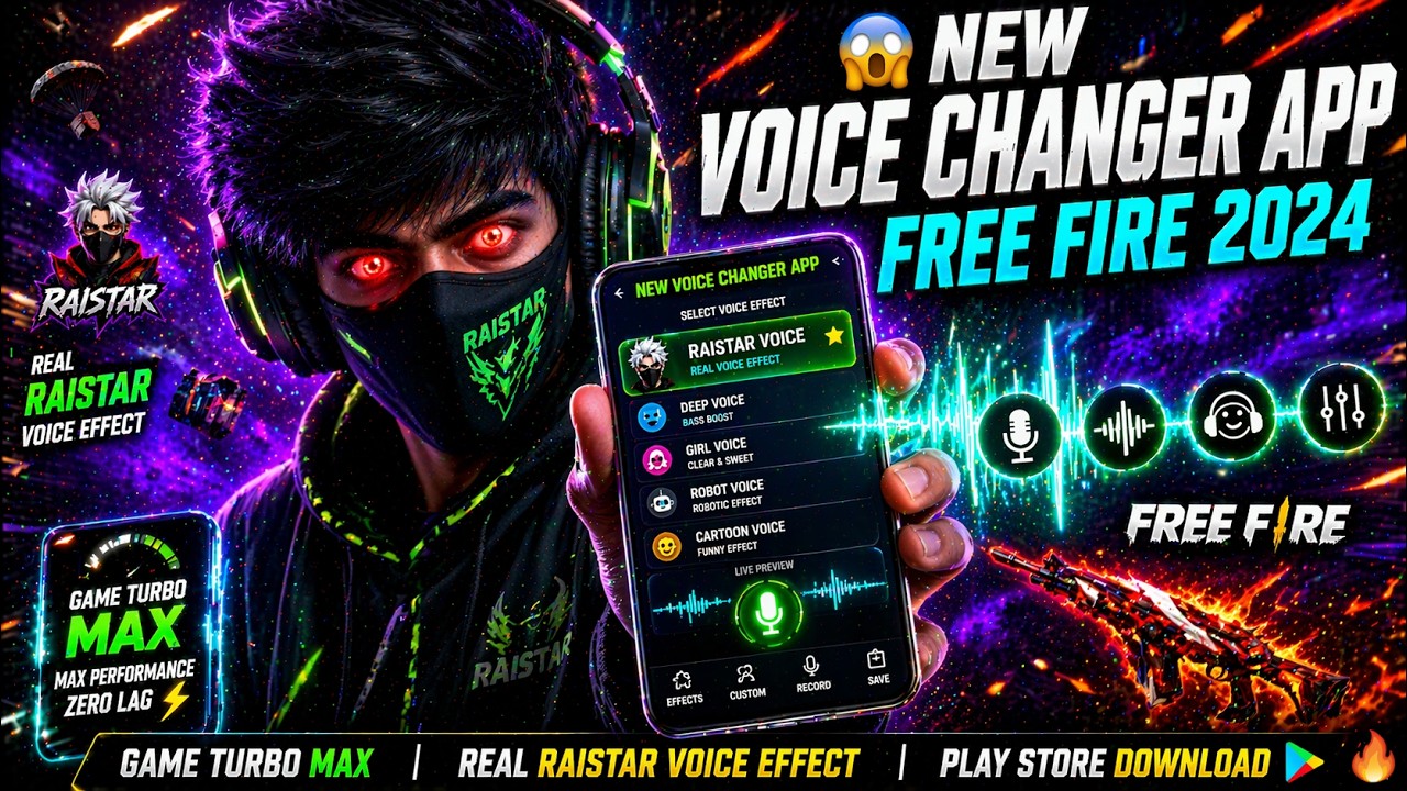 New Voice changer App in free fire 2023 New Game Turbo Max download in play store | #freefire #2024