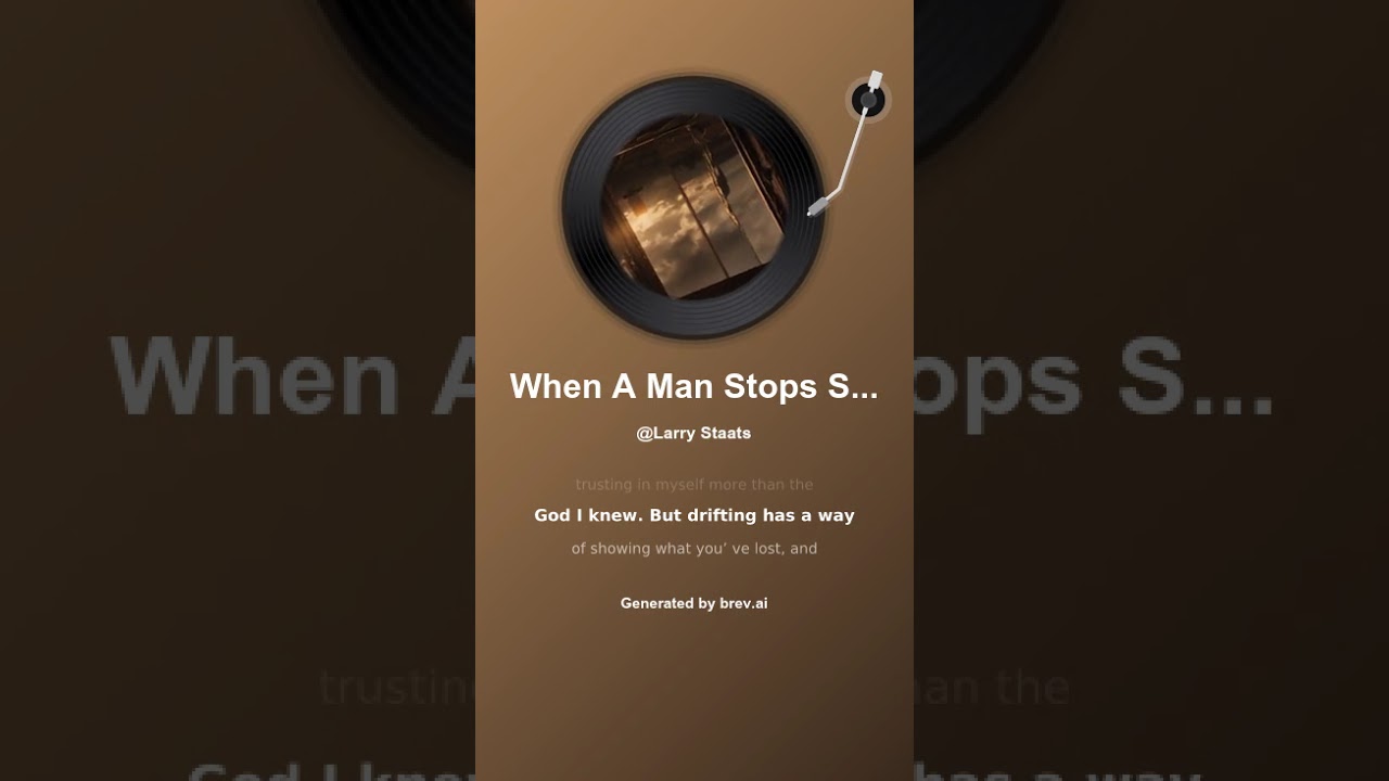 When A Man Stops Struggling