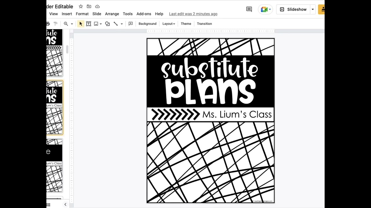 Editable Sub Binder
