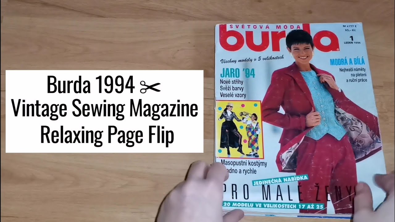Burda 1994 ✂️ Vintage Sewing Magazine | Relaxing Page Flip