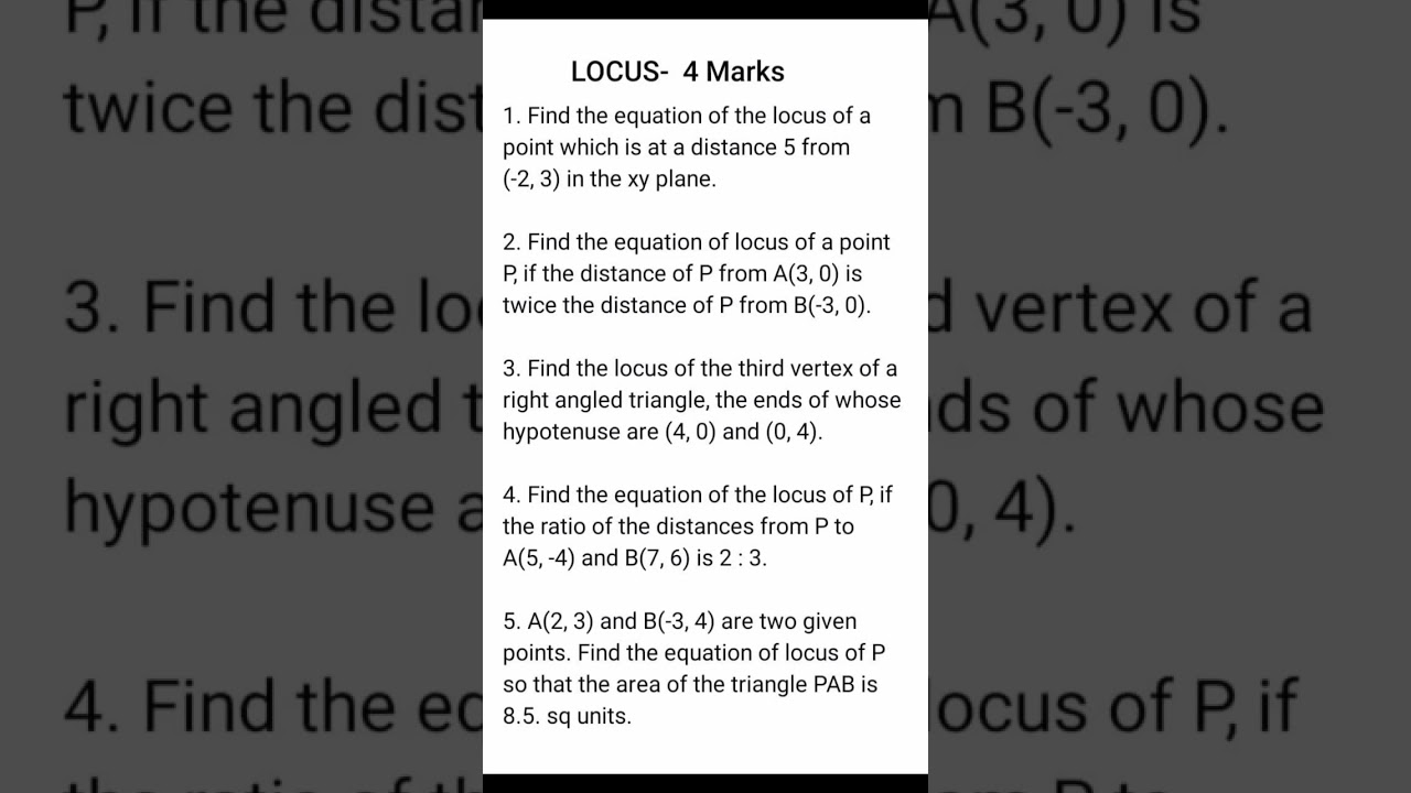 Inter Maths 1B Locus important questions