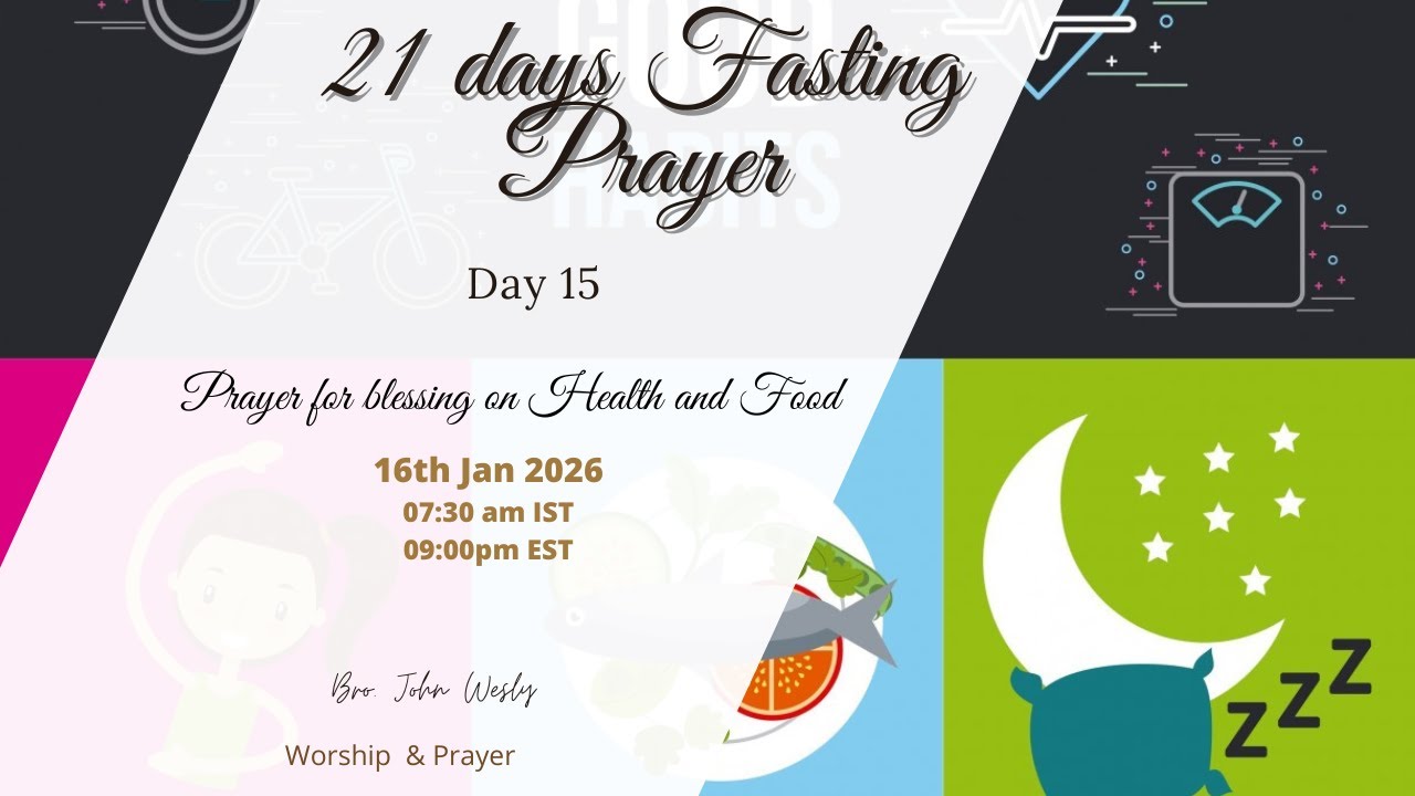 Day 15 | 21 Days Fasting Prayer | Healthy & Balanced life | 16'Jan 26 #goodsamaritanministries-usa