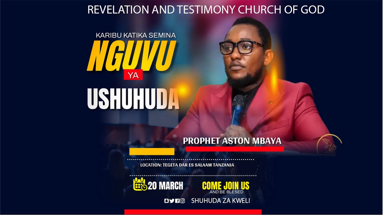 PART 1( B ) USHUHUDA ARUSHA  PROPHET ASTON ADAM MBAYA 24/3/2024