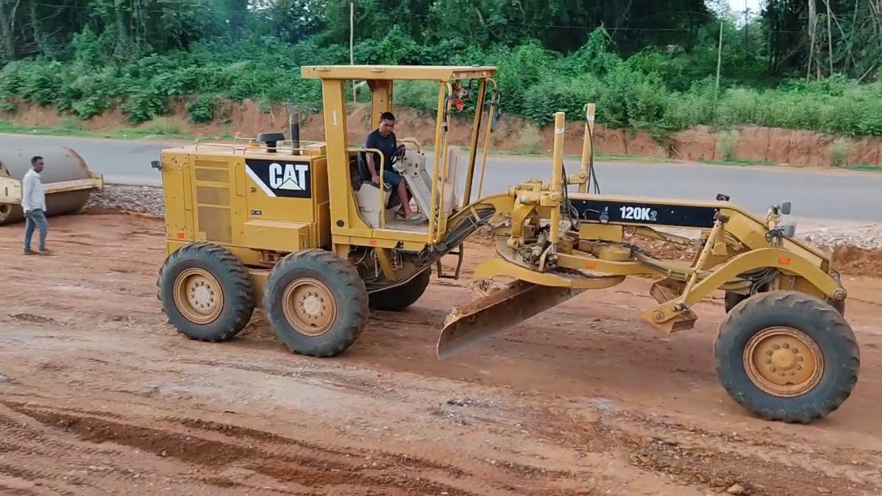 Road congratulations work cat grader dressing #soil compector#tata hyva tripper#four line highway