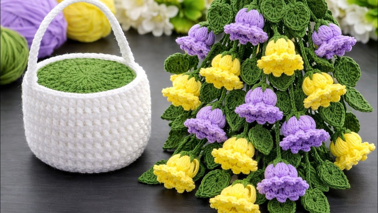 SELL FAST! 🌸 Easy Crochet Flower Pot Wall Hanging | Beautiful Home Decor Idea 💰