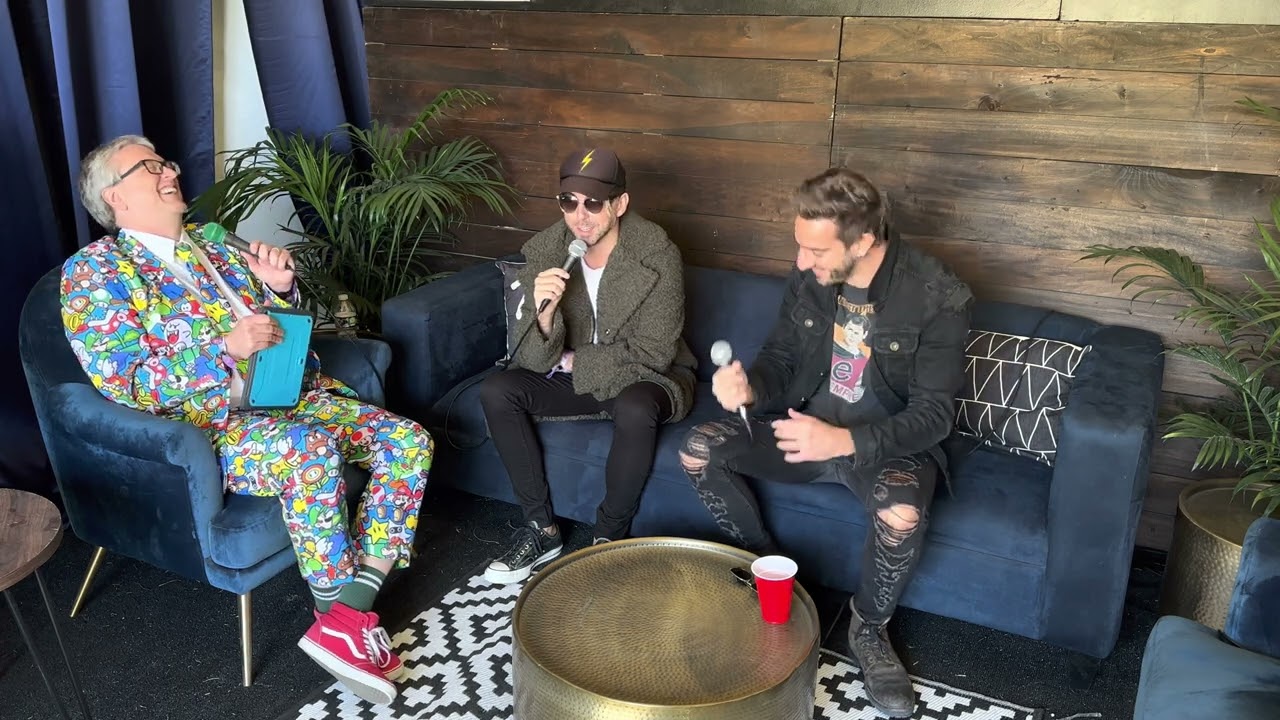 Alex and Jack from All Time Low join Mike Jones at Firefly Music Festival