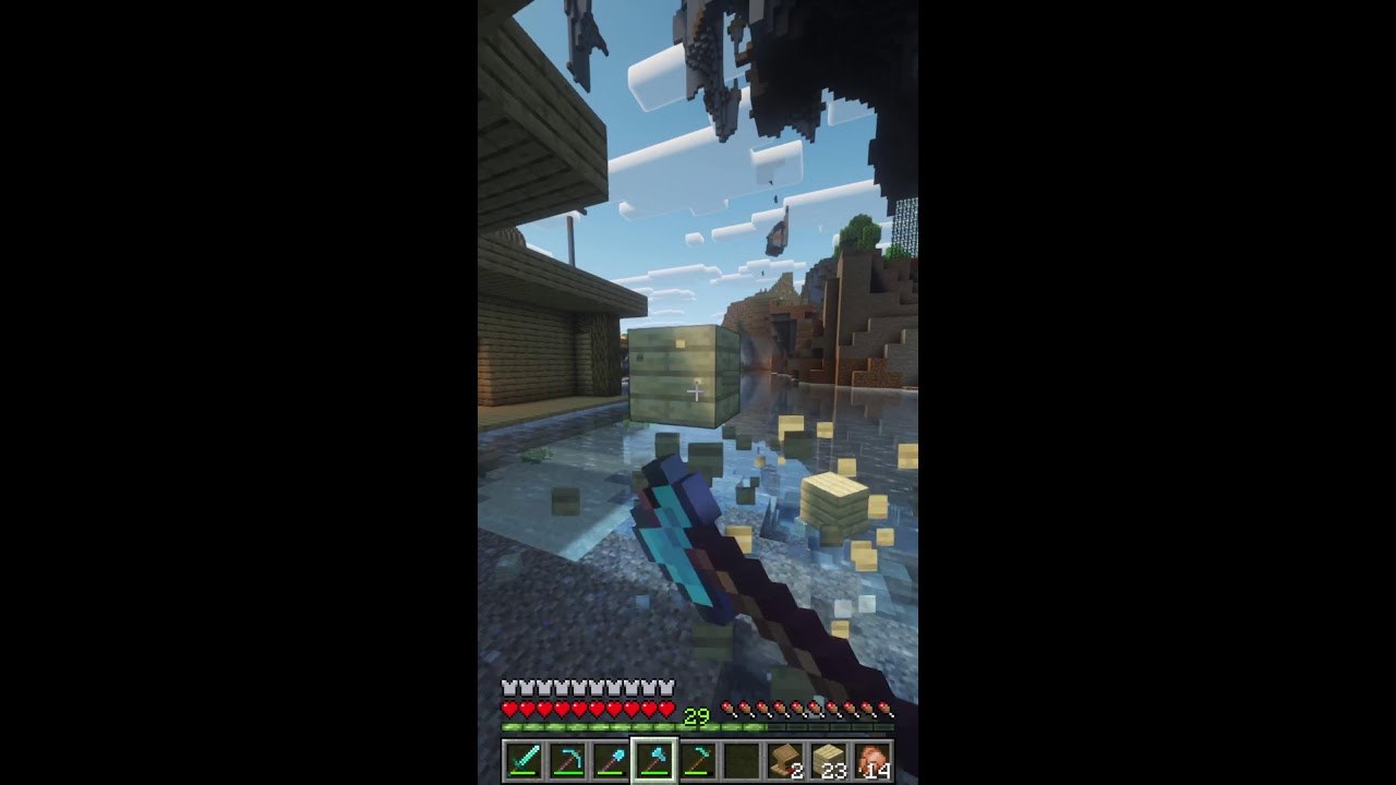 Minecraft - Diamond Armor and Villager Trading Hall (Chill) (Portrait)
