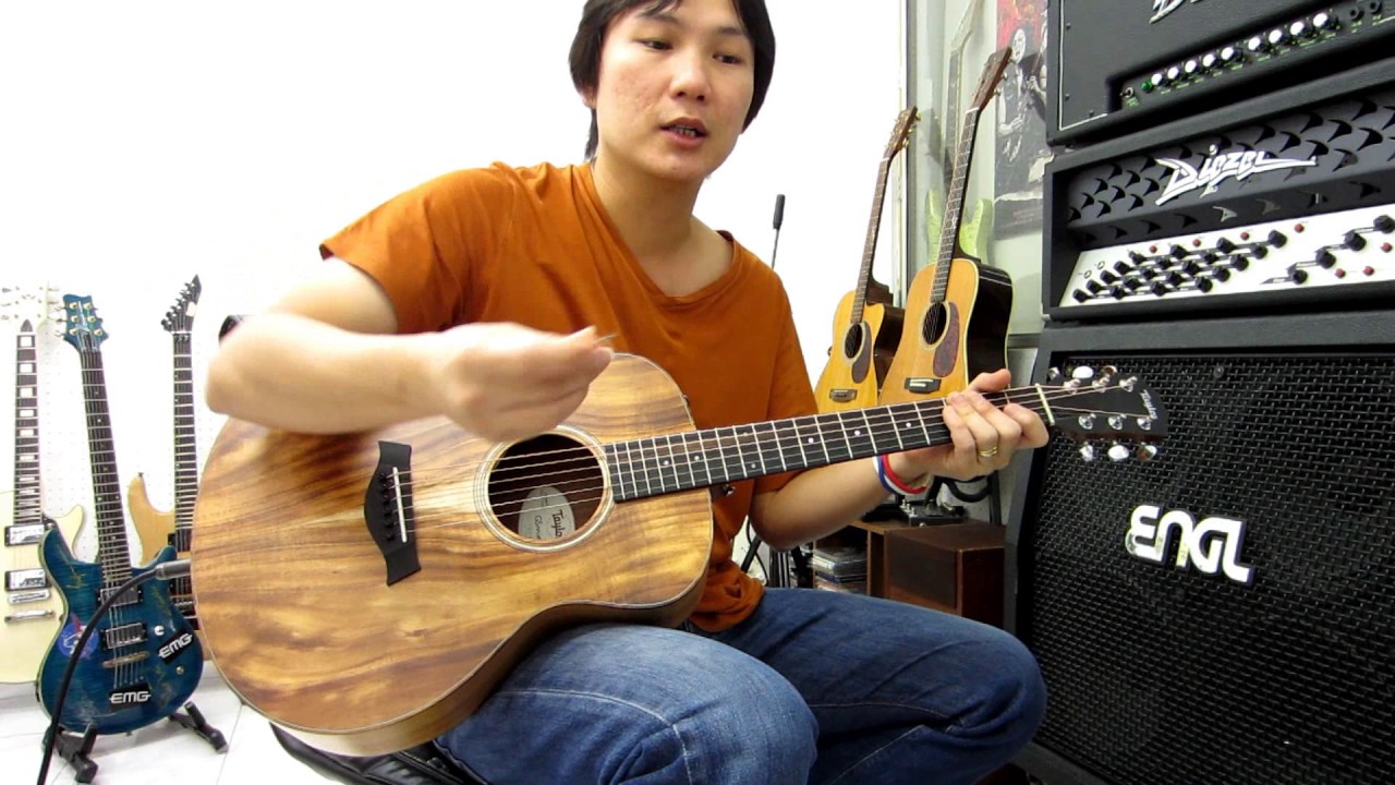 อ โอ๋ รีวิวกีตาร์โปร่งไฟฟ้า Taylor GS Mini e Koa