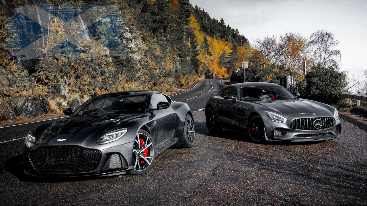 ASTON MARTIN DBS & AMG GT (Skyfall 4K Movie)