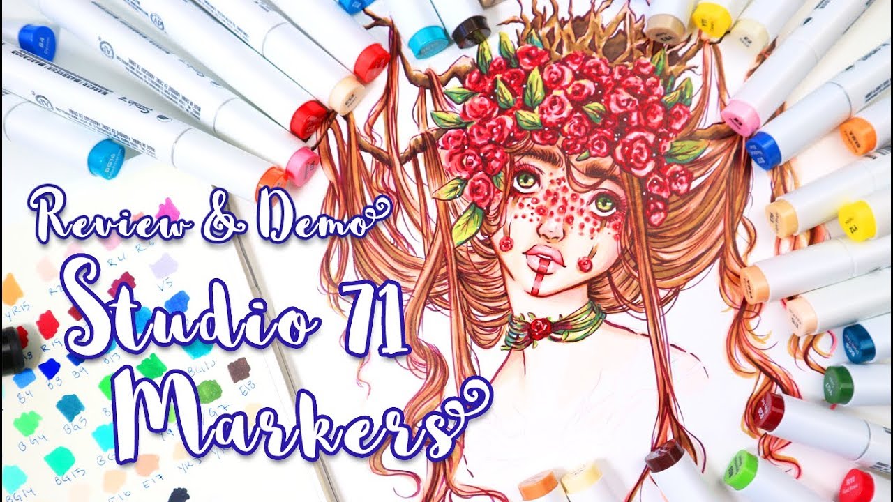 STUDIO 71 MARKERS - COPIC ALTERNATIVE! - Review & Demo! - MissKerrieJ