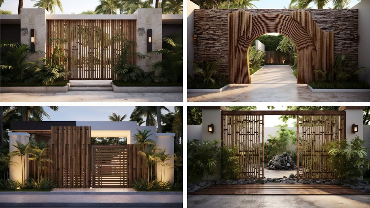 Instagramable 2023 Modern Bamboo Gate Design Ideas