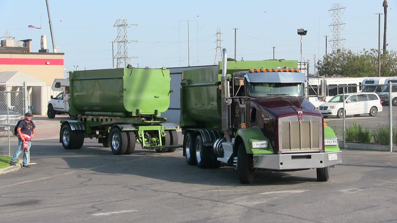 Raul Montes In His 2016 Kenworth T800 Transfer-Dump Truck Leaving Truckin' For Kids 2023