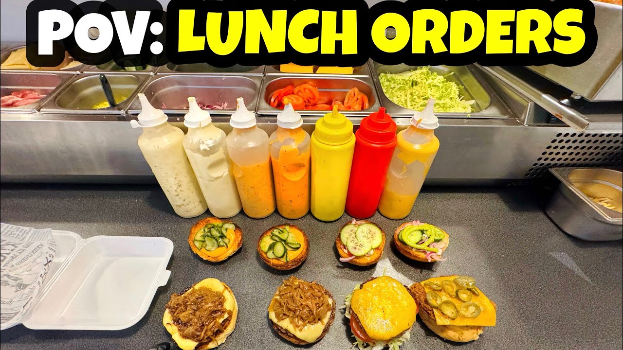 POV: Friday Lunch Rush 🍔🍟 SOLO on the Grill | Satisfying Burger Orders