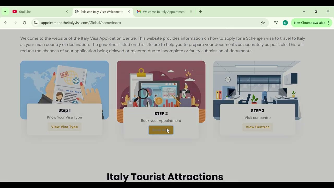 How to Book Italy Study Visa Appointment on BLS International | Create Account Full Guide 2026