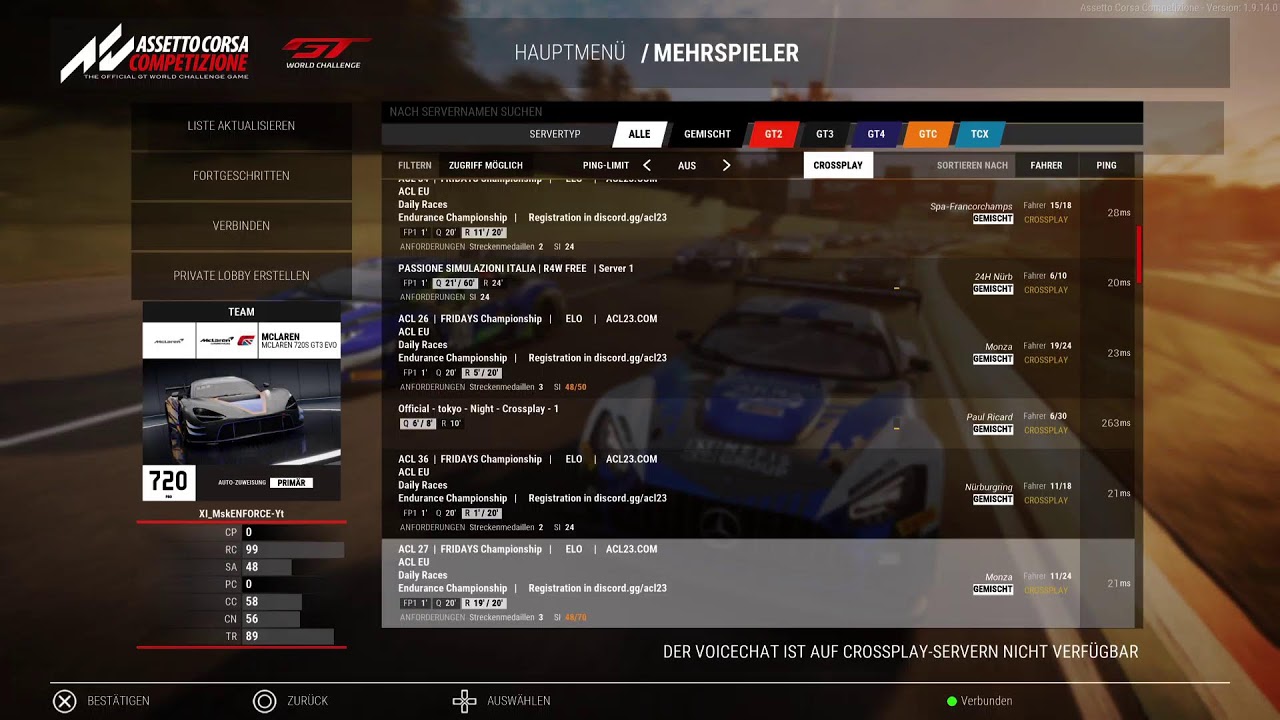 Assetto Corsa Test Steuerung  Sim Racing Setup