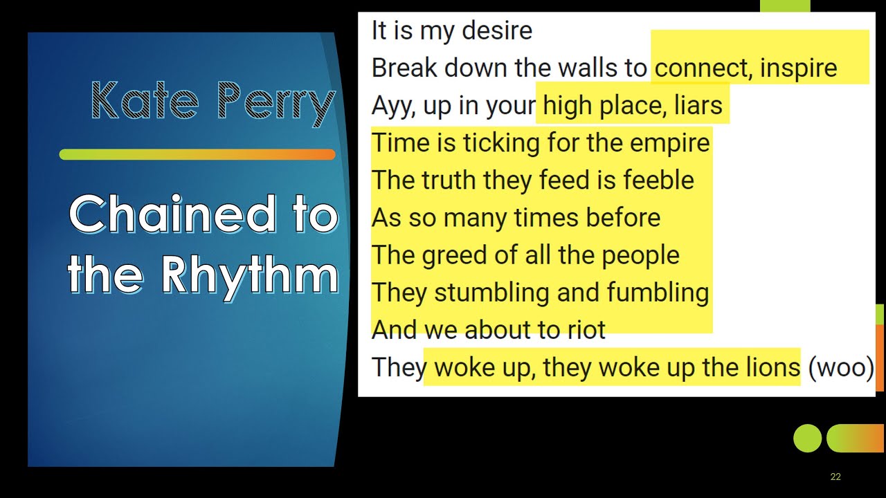 Perry Chained Song Exposes Empire that creates Information Bubble Like Constantinian Empire Bubble