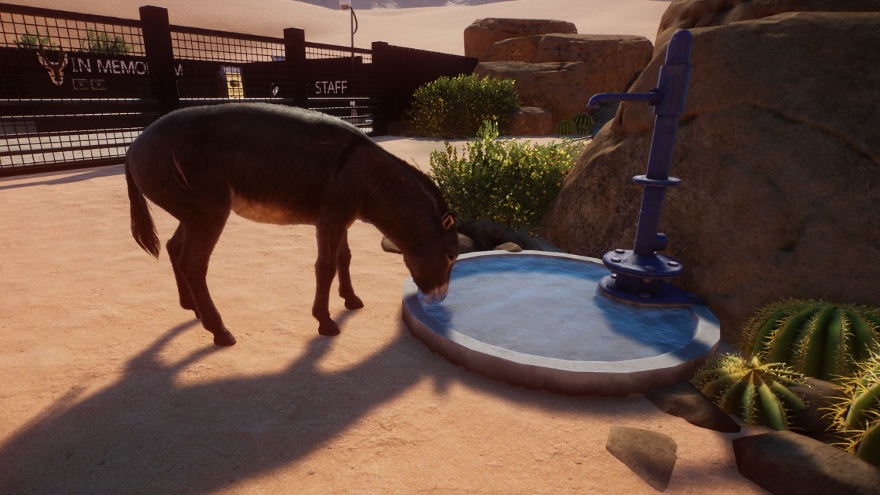Planet Zoo - Oasis Springs Zoo Donkey Habitat & Staff Building