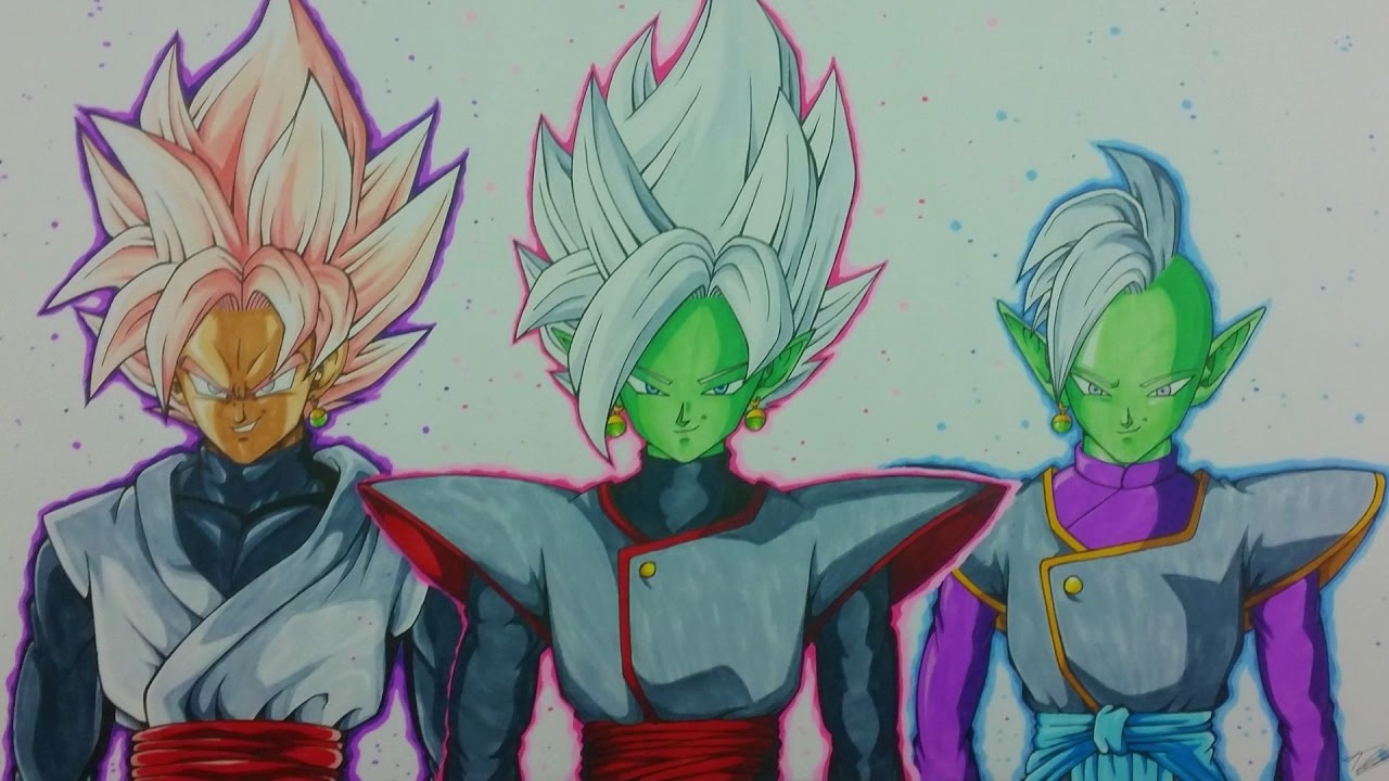 Drawing MERGED ZAMASU | Goku Black & Zamasu FUSION | Dragonball Super | TolgArt