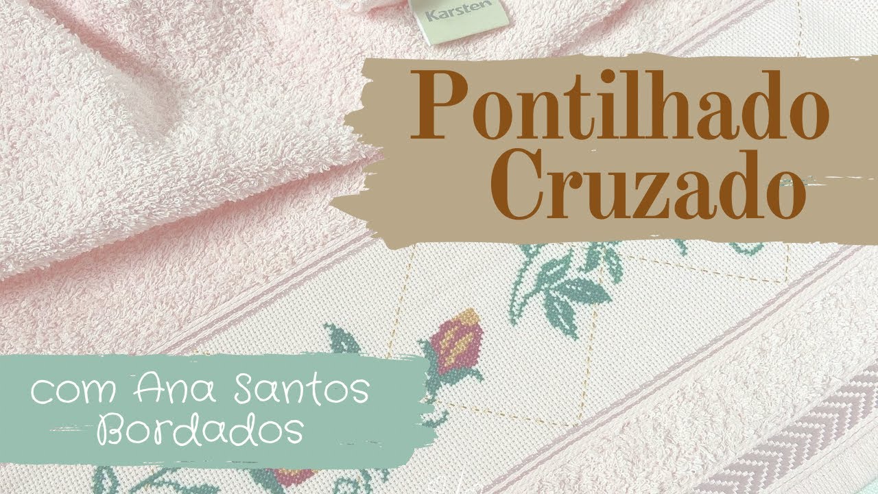 • Deixe sua toalha mais charmosa com o #PontilhadoCruzado #Ponto Cruz