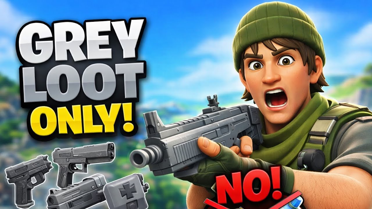 Fortnite Grey Loot Only Challenge 😳
