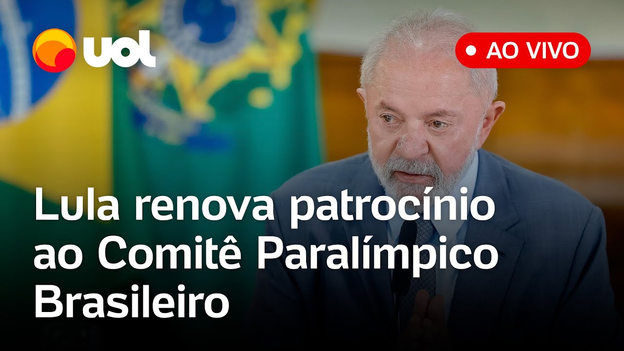 Lula fala ao vivo e renova patrocínio ao Comitê Paralímpico Brasileiro até as próximas Olimpíadas