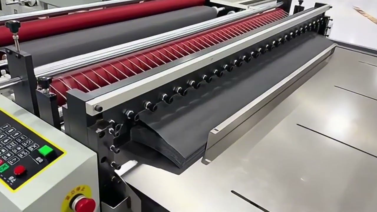 Máquina cortadora de rollos a láminas para tela de fieltro de 10 mm