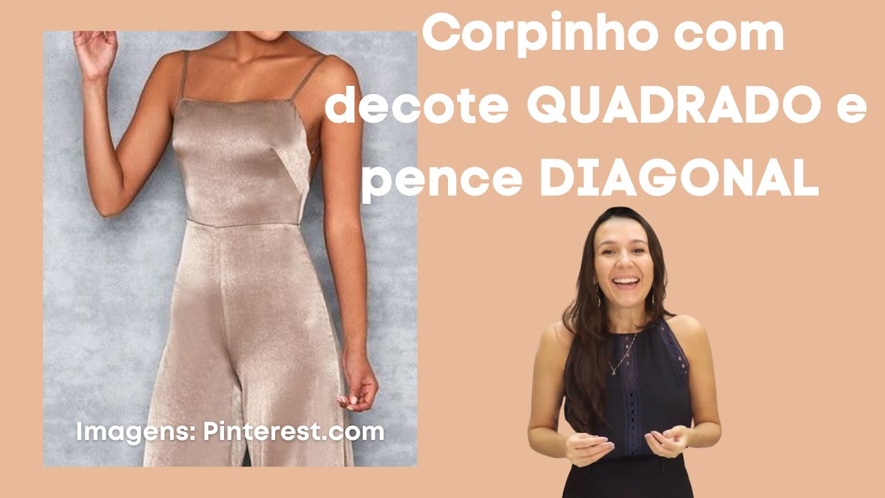 Corpinho com decote RETO e pence DIAGONAL