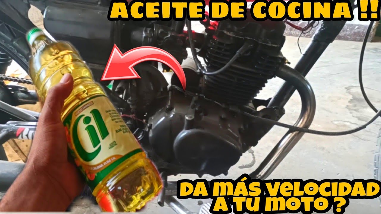 PROBAMOS ACEITE DE COCINA EN EL MOTOR Y ESTO ES LO QUE PASO 😱 / FUNCIONARA EN LA MOTO ? EXPERIMENTOS